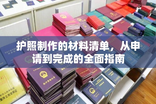 磐石护照制作的材料清单，从申请到完成的全面指南
