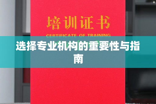 磐石选择专业机构的重要性与指南