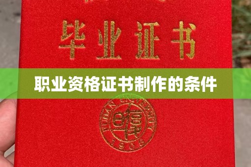 磐石职业资格证书制作的条件