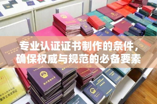 磐石专业认证证书制作的条件，确保权威与规范的必备要素